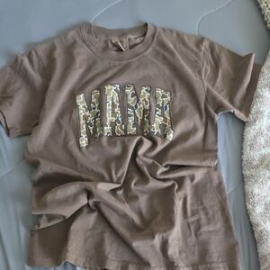 Comfort Colors Brown Camo Graphic  Tee